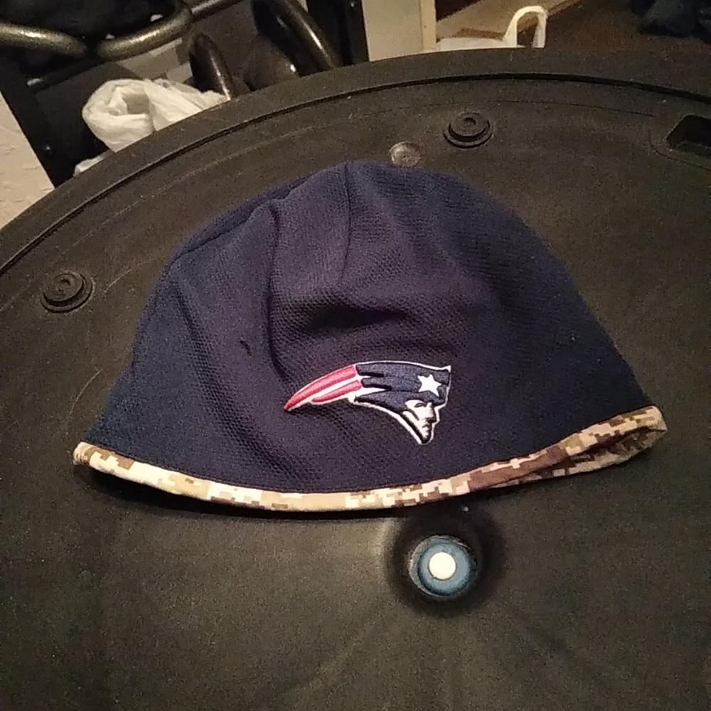 New England Patriots Military NFL Beanie blue one size fits most